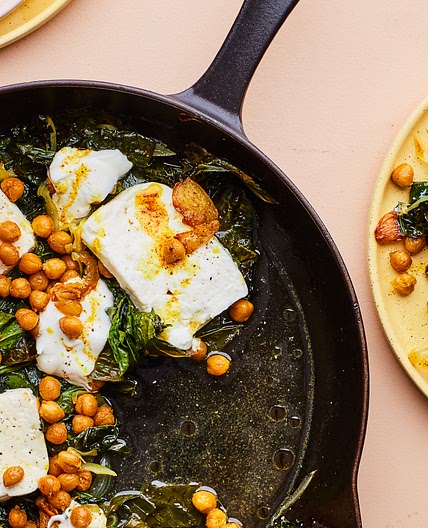 Baked Feta and Greens