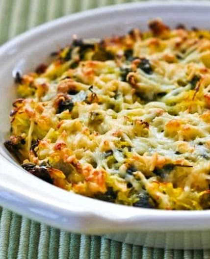 Spaghetti Squash au Gratin with Chard
