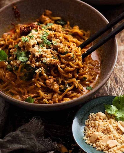 12 Minute Thai Chicken Peanut Noodles