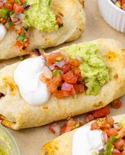 Baked Chicken Chimichanga