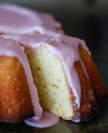 Glazed Blood Orange Rum Cake - Low Carb