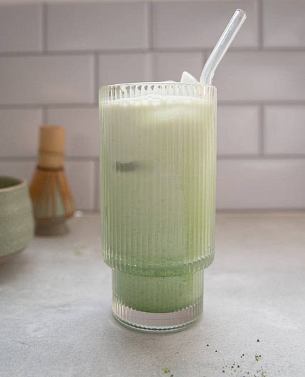 Iced Lavender Matcha Latte