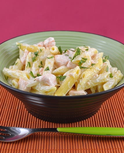 Pasta panna e salmone