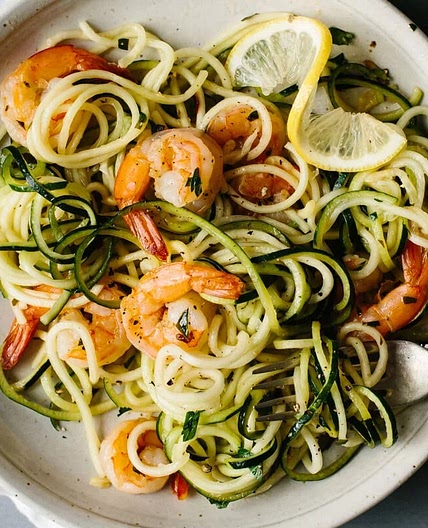 Zucchini Pasta with Lemon Garlic Shrimp
