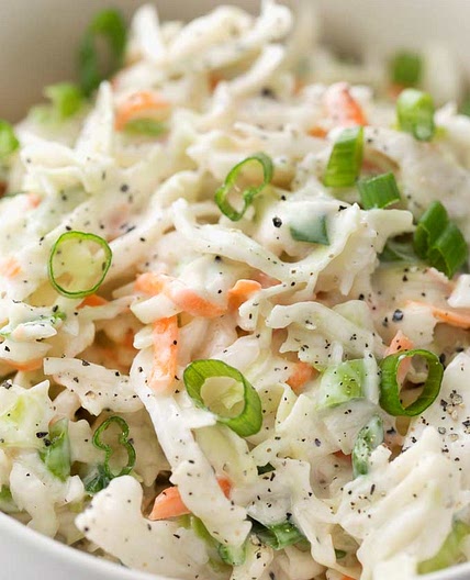 Creamy Skinny Coleslaw Recipe