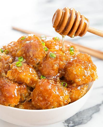 Honey Garlic Baked Cauliflower