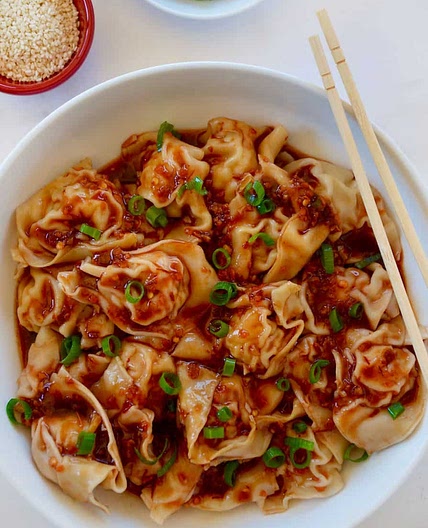 Spicy Chicken Wontons