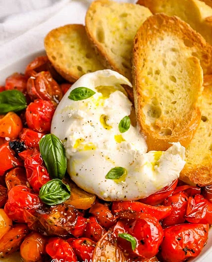 Burrata with Balsamic Tomatoes