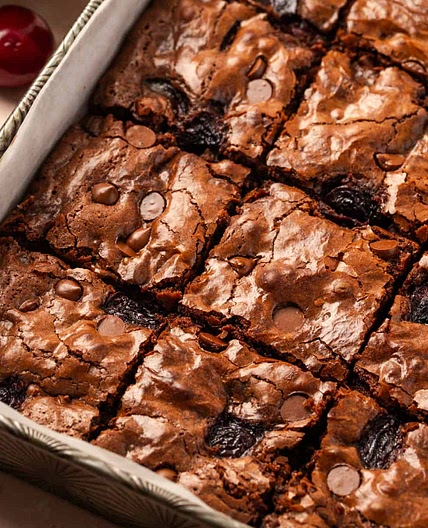 Fudgy Cherry Chocolate Brownies