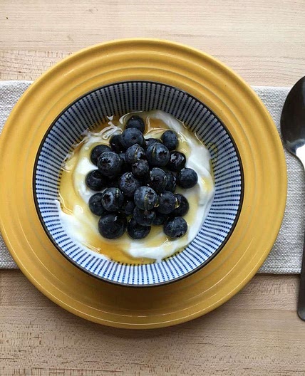 Yogurt with Blueberries & Honey