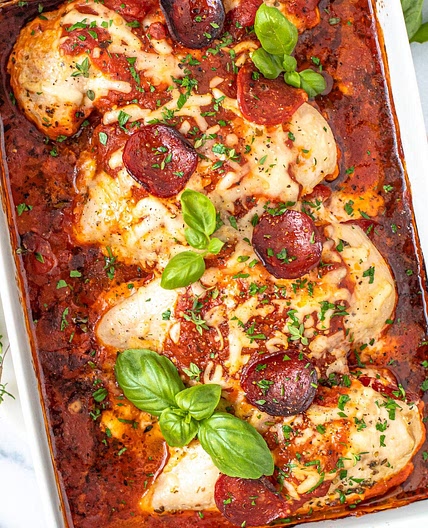 Pizza Stuffed Chicken
