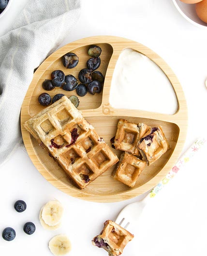 Banana Blueberry BLW Waffles