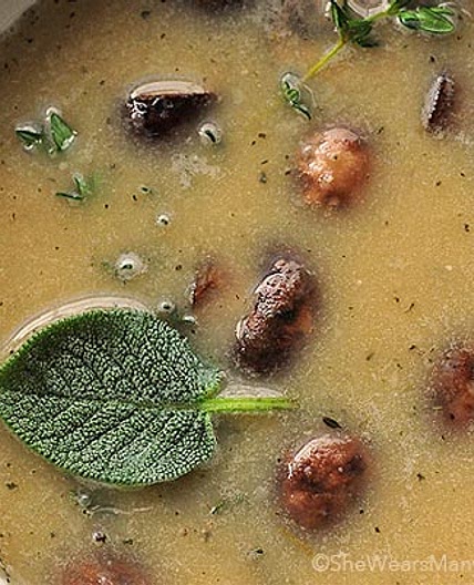 White Bean and Roasted Mushroom Soup