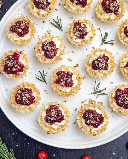 Cranberry Tartlets with Whipped Feta