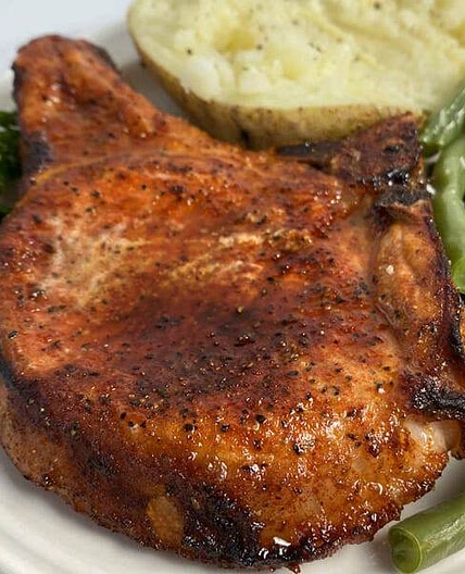 Oven Baked Bone-In Pork Chops