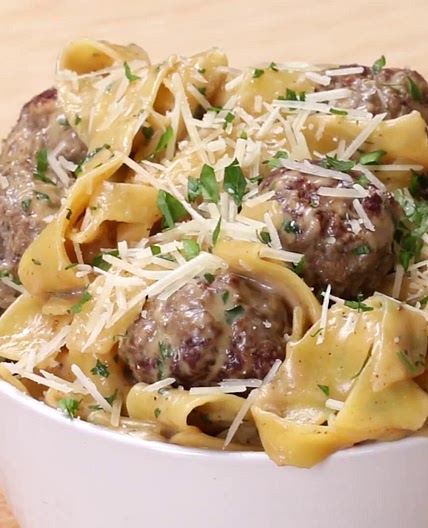 One-Pot Swedish Meatball Pasta Recipe by Tasty