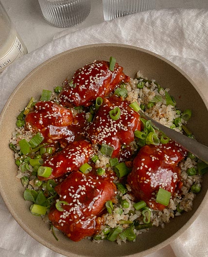 Honey Sesame Instant Pot Chicken Thighs (gluten free)