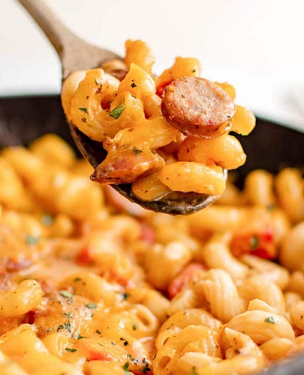 One Pan Chicken Apple Sausage Pasta