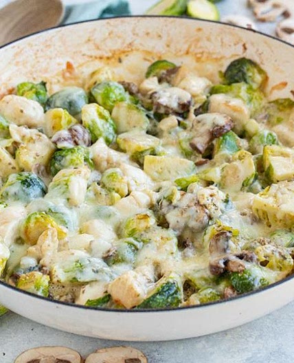 Chicken, Brussels Sprouts & Mushroom Bake | American Diabetes Association