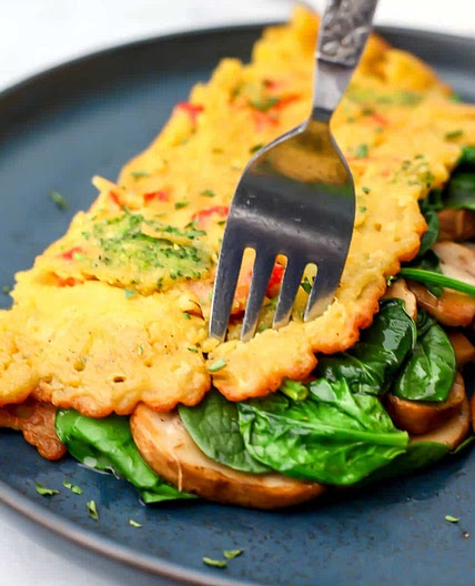 Chickpea Omelette - Vegan Omelette