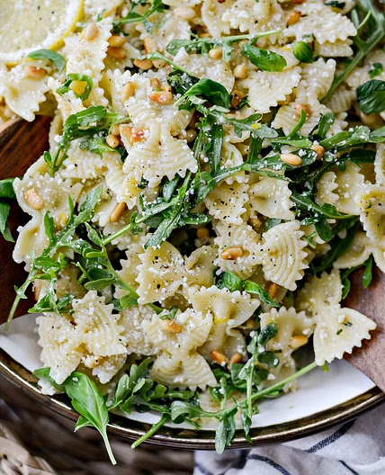 Lemon Basil Parmesan Pasta Salad