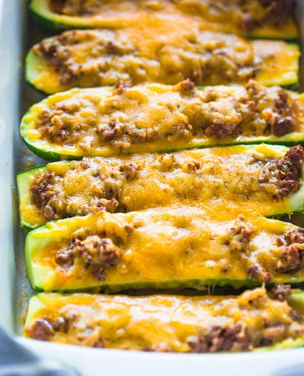 Beef Stuffed Zucchini Boats