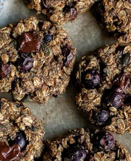 One-Bowl Blueberry Almond Breakfast Cookies