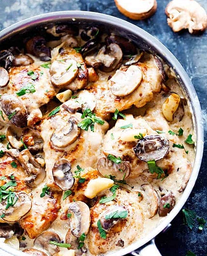 Creamy Garlic Mushroom Chicken