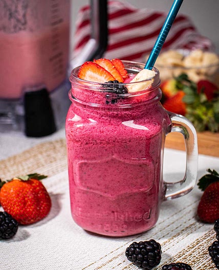 Blackberry Strawberry Banana Smoothie