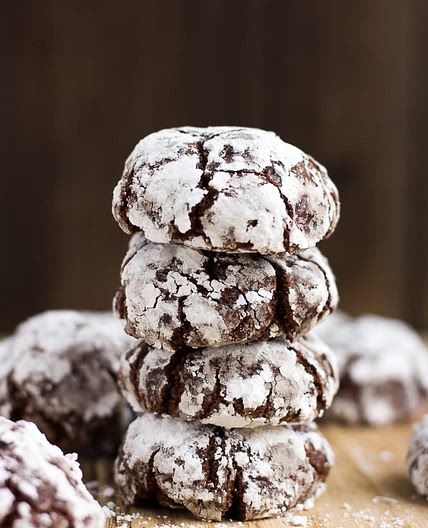 Vegan Chocolate Crinkle Cookies