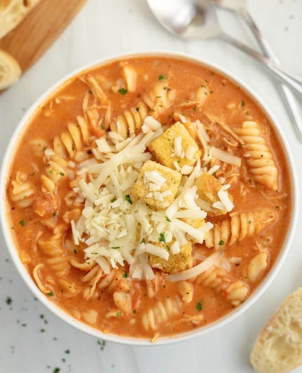 Crockpot Chicken Parmesan Soup Recipe