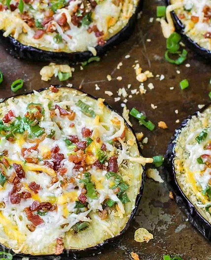 Loaded Crispy Baked Eggplant Recipe