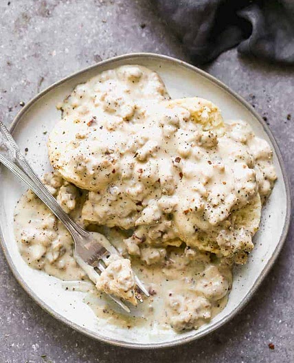 Sausage Gravy and Biscuits