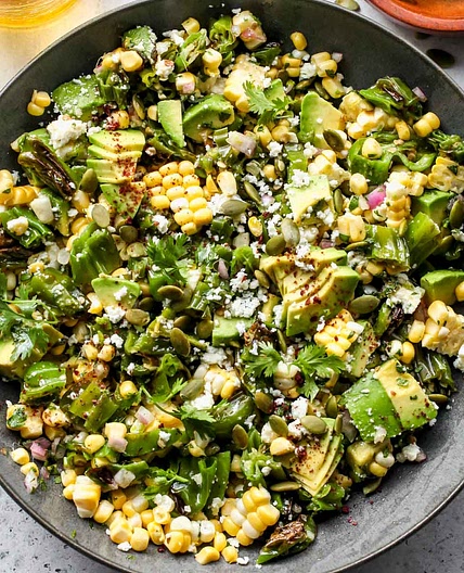 Blistered Shishito and Corn Salad