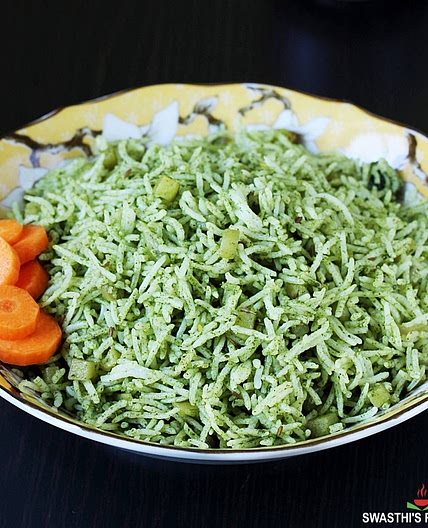 Palak Rice Recipe (Spinach Rice)