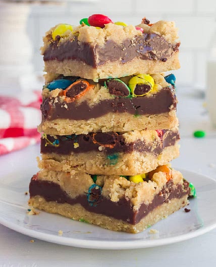 M&M Chocolate Oat Bars