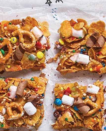 Pretzels y bombones en barra divertida receta para niños