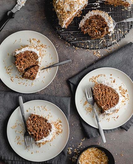 Coconut Carrot Cake (Dairy-Free, Egg-Free)