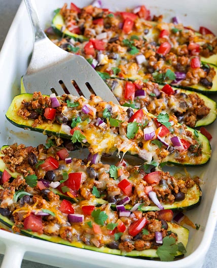 Taco Zucchini Boats