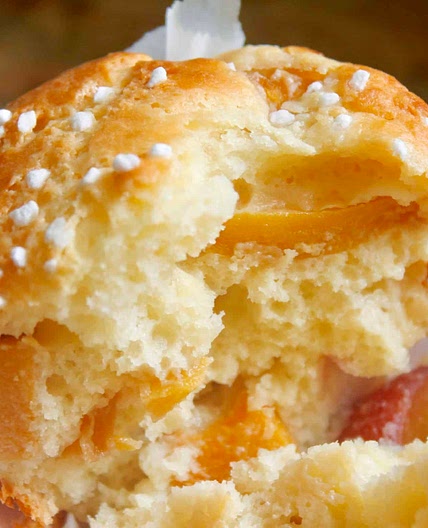 Peach Muffins (with Yogurt and without Butter)