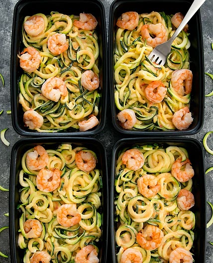Skinny Bang Bang Zucchini Noodles Meal Prep