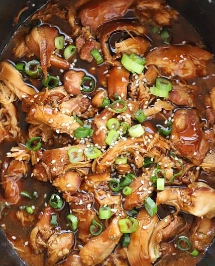 Slow Cooker Honey Garlic Chicken {with Sticky Sauce}