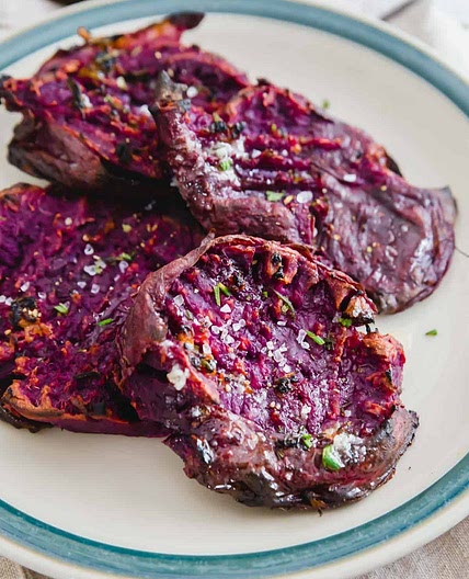 Roasted Purple Sweet Potatoes