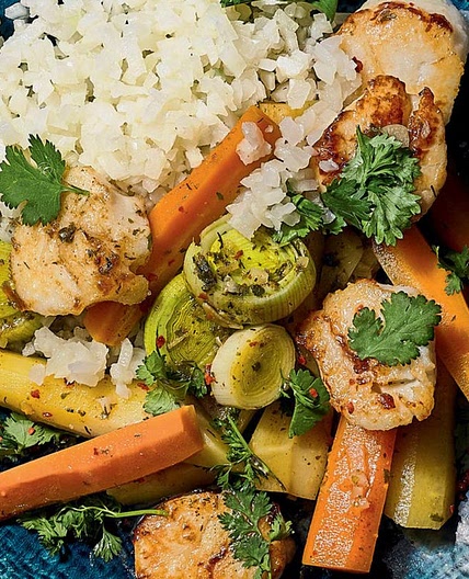 Blumenkohl-Couscous mit Jakobsmuscheln