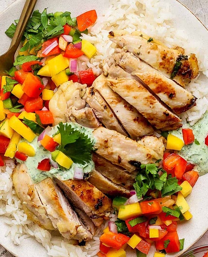 Cilantro Lime Chicken With Mango Salsa