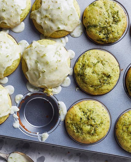 Muffins aux courgettes et à la lime