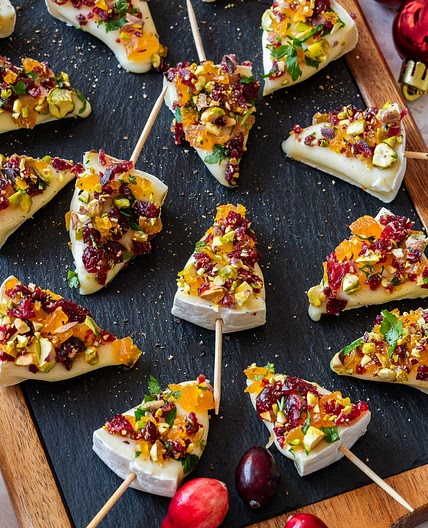 Mini Brie Christmas Trees