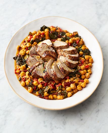 Chickpea chard pork