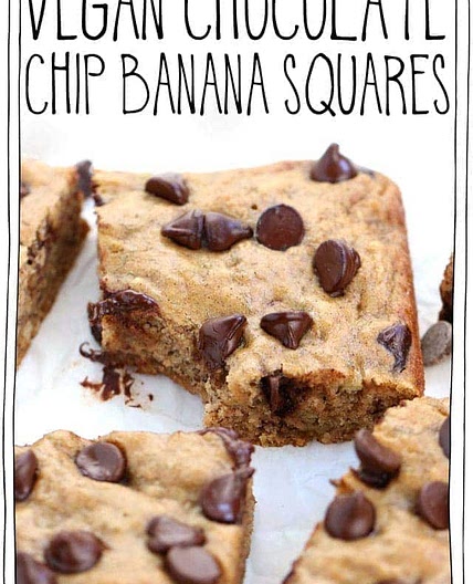 Vegan Chocolate Chip Banana Squares
