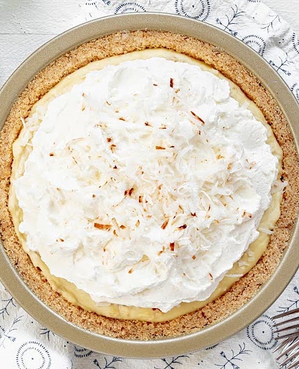 Coconut Cream Pie with Vanilla Wafer Crust